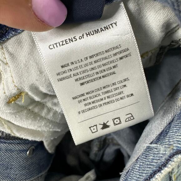 Citizens of Humanity Dylan Rolled Crop Jeans Size 26 Style 1994-837 - Picture 8 of 10